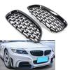 1 Pair Front Hood Single Line Grille Front Kidney Racing Grille Gloss Black 51137181547 51137181548 For BMW Z4 E89 2009-2016