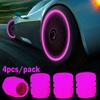 4pcs Luminous Car Tire Valve Cap - Hexagonal Rubber Car Tire Valve Cover Universal Small Car Air Valve Valve Cap Luminous Valve