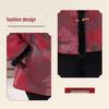 Women's Fur Velvet Winter Coat for Elderly Ladies