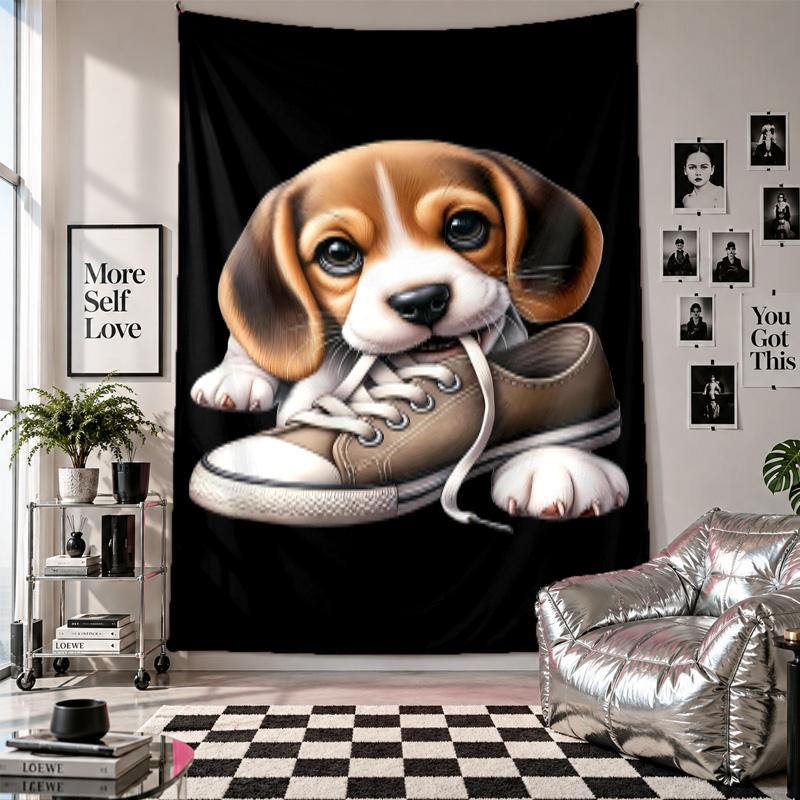 Wall TapestryDog Art Hanging Cloth Decorative Background Cover for Room Decoration