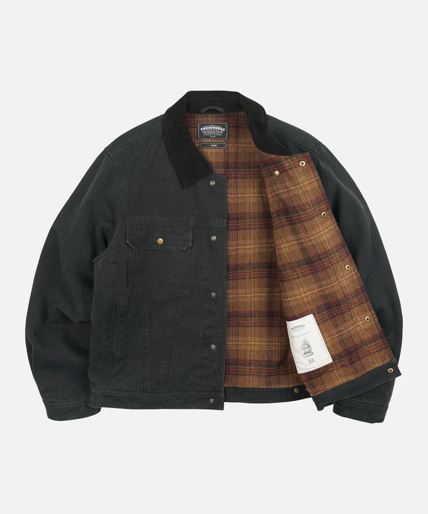 FRIZMWORKS Heavy Canvas Storm Trucker Jacket _ Black