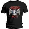Anthrax T Shirt Not! Wings Band Logo New Official Mens Black