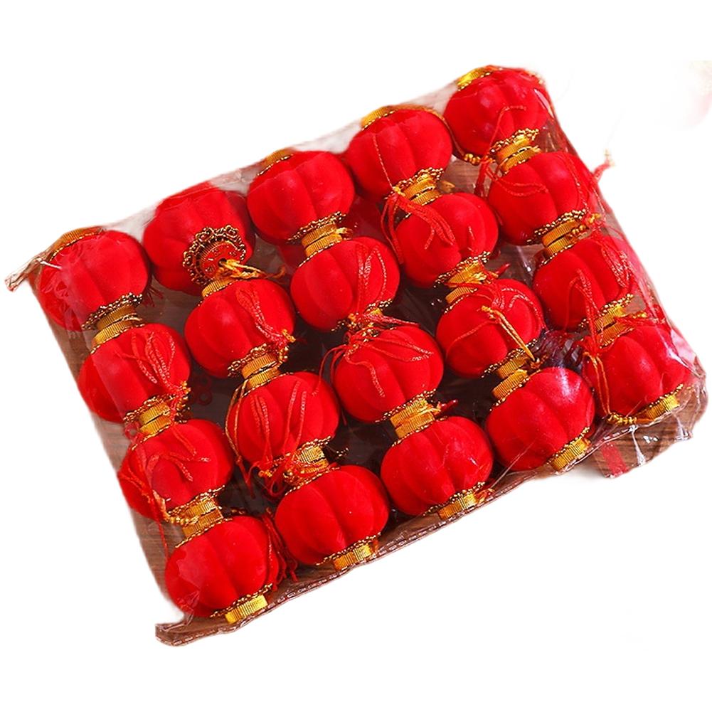 Indoor Outdoor Flocking Lanterns for Chinese New Year Festival Party Decor