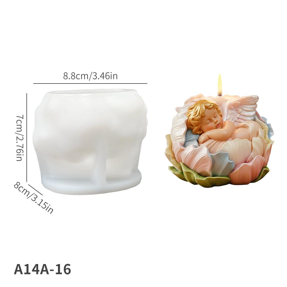 1pc Sleeping Lotus Angel Silicone Mold DIY Handmade Soap Candle Decorative Ornament Mold handmade