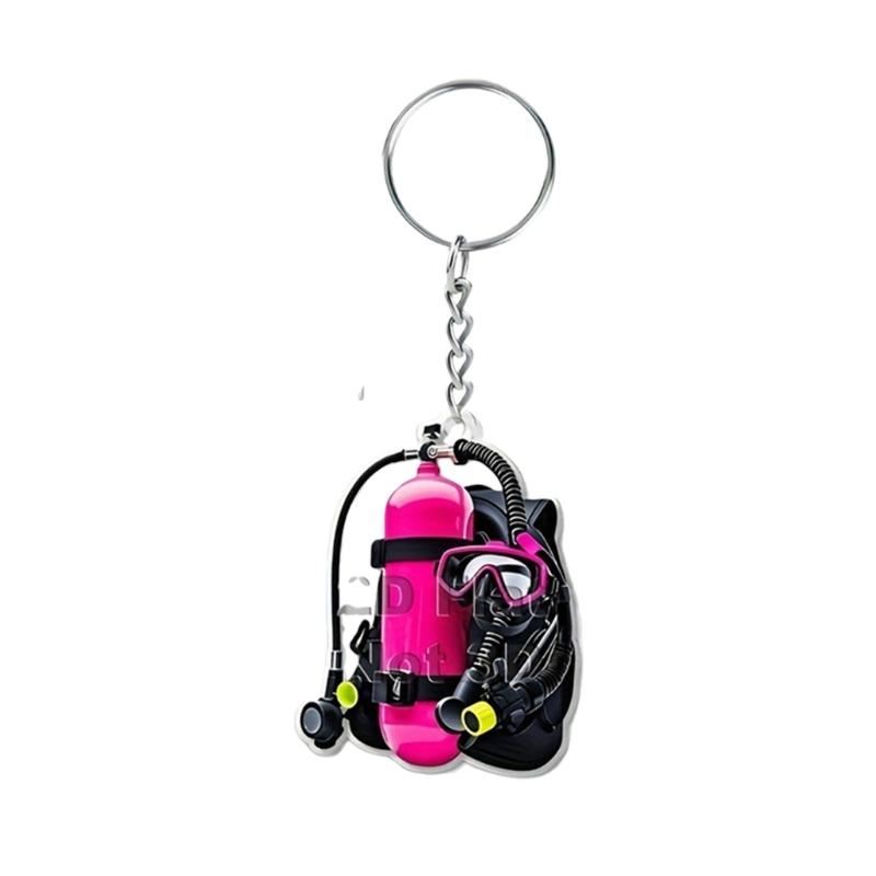 

Acrylic Keychain Keyring Pendant Decors Themed Around Diving Perfect for Small or Large Ornament Coordination