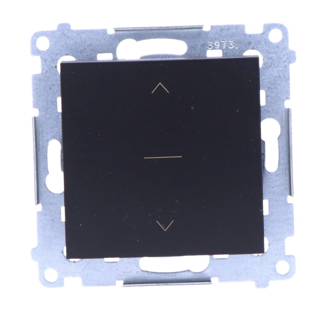 Three-position Roller Shutter Switch 1-0-2 (module), Matt Black Simon54