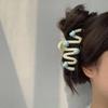 Colorful Wave Hair Claw Hairpin Women Girls Fashion Design Korean Sweet Simple Irregular Hair Clip Headwear