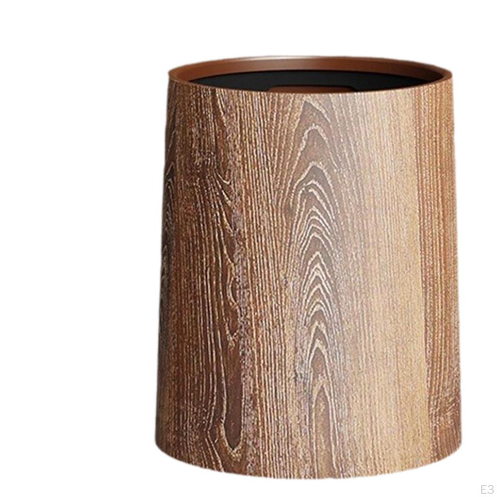 Mülleimer mit Holzmaserung für Zuhause, Wohnheim, Schule, Restaurants