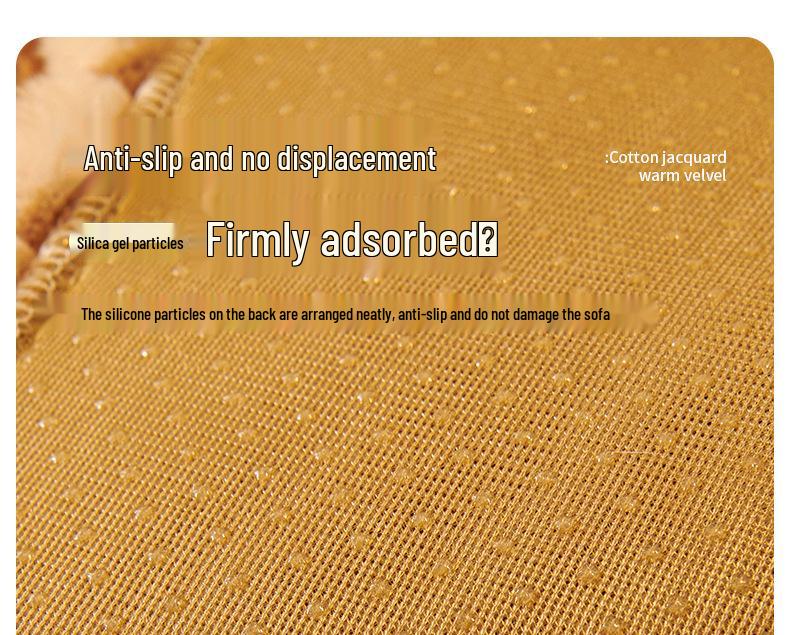 Lammwolle Anti-Rutsch Sofabezug: Dicke, einteilige Polsterung für Herbst & Winter