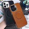 Zhi Chen Magnetische Anti-Fall-Hülle für iPhone 15 & 14 - High-End Lederschutzhülle