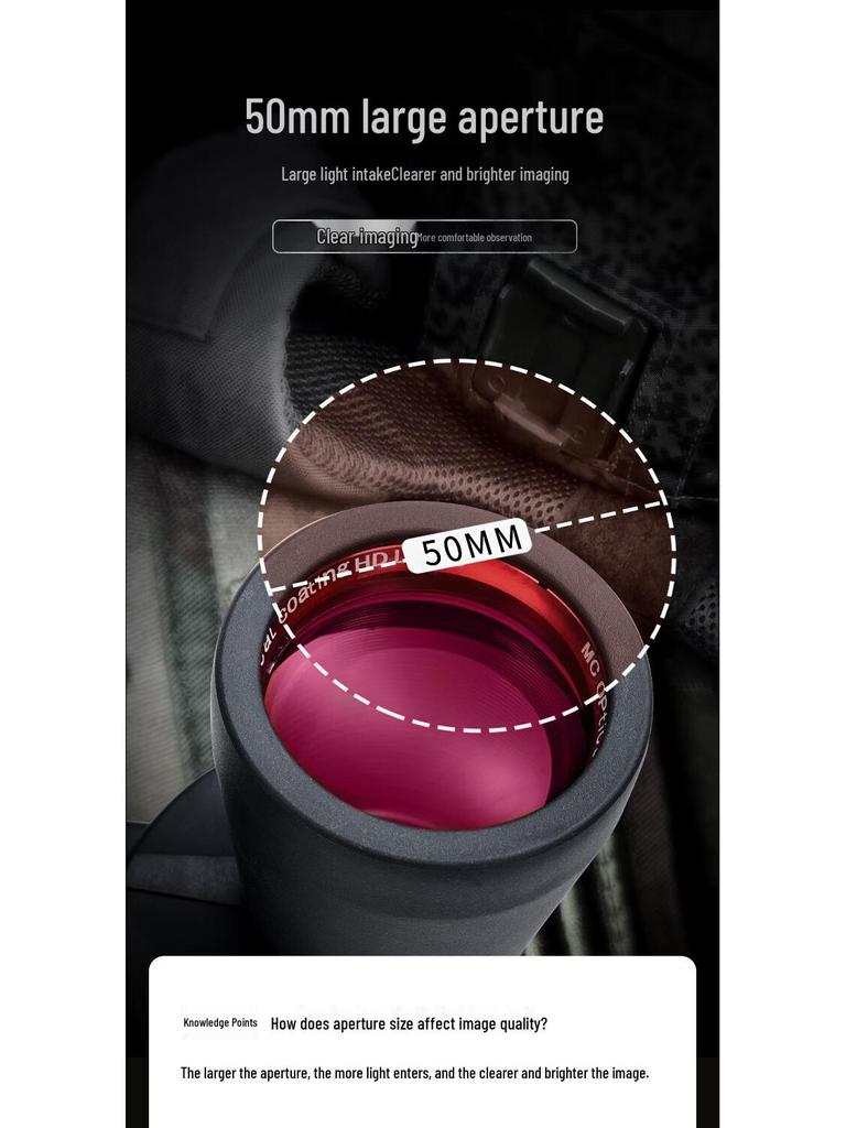 Lei Long Ku Ying 10x50HD High Definition Large Eyepiece Low Light Night Vision Binoculars