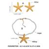 Beach Earrings Necklace for Women Elegant Vintage Starfish Pendant Choker Danger Earring for Party Holiday Boho-Jewelry