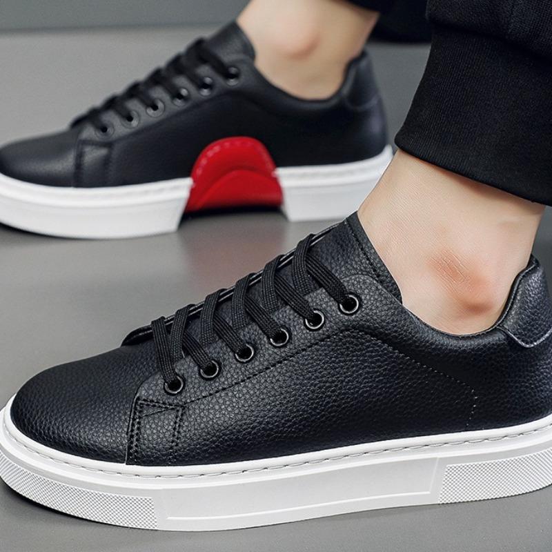 Men's Sneakers High Quality Leather Casual Shoes Luxury Business Office Shoes Trendy Skateboard Shoes Zapatillas Hombre