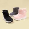 New Winter Model Children's Boots with Back Velcro and Fleece Lining for Warmth, Casual Sports Snow Boots for Older Children
