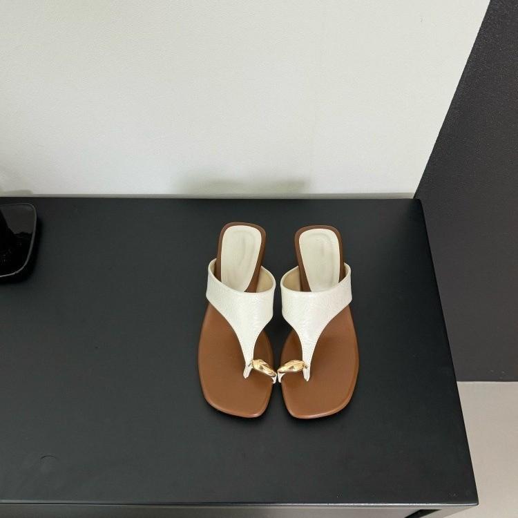 Fine Heel Metal Toe Slippers Women's Summer Wear 2025 New Vacation Travel Beach Shoes Leopard Print Cool Slippers