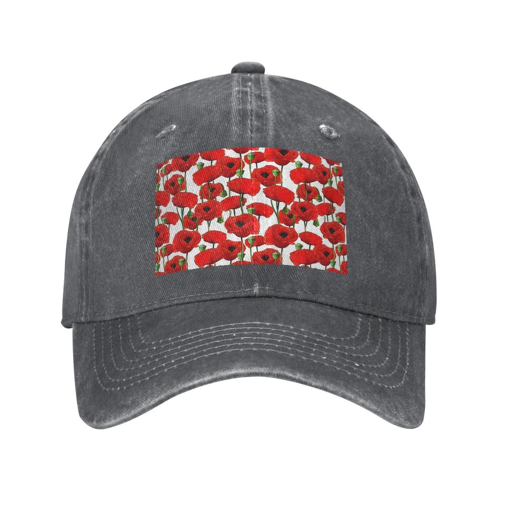 Pattern Washed Denim Cap Casual Baseball Caps Adjustable Hat Summer Unisex Baseball Hats