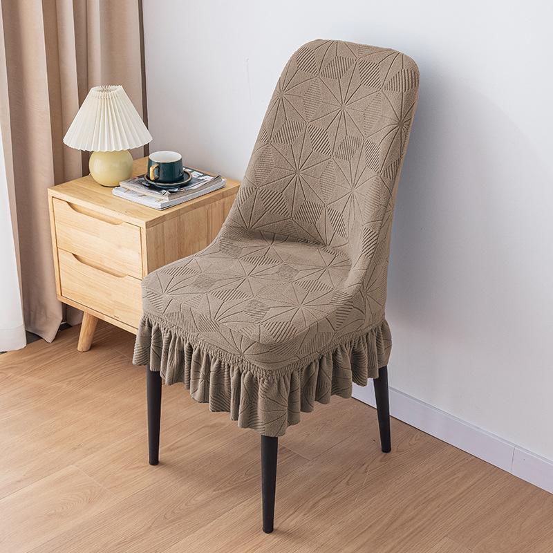 Modern Sleek Restaurant Small Curved Chair Cover Skirt Premium Elastic Chair Cover Thickened Stool Chair Cover Skirt Cover