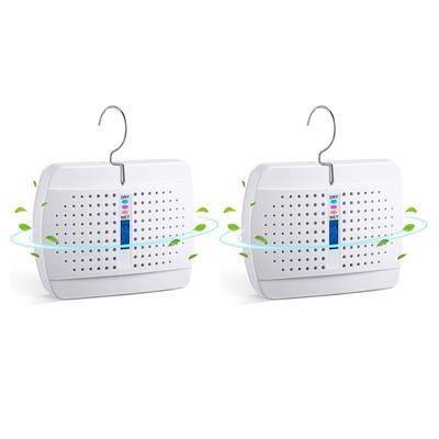 Rechargeable Small Dehumidifier, High-Efficiency Moisture Absorber for Bedroom, Wardrobe and Bookcase,EU Plug,2PCS