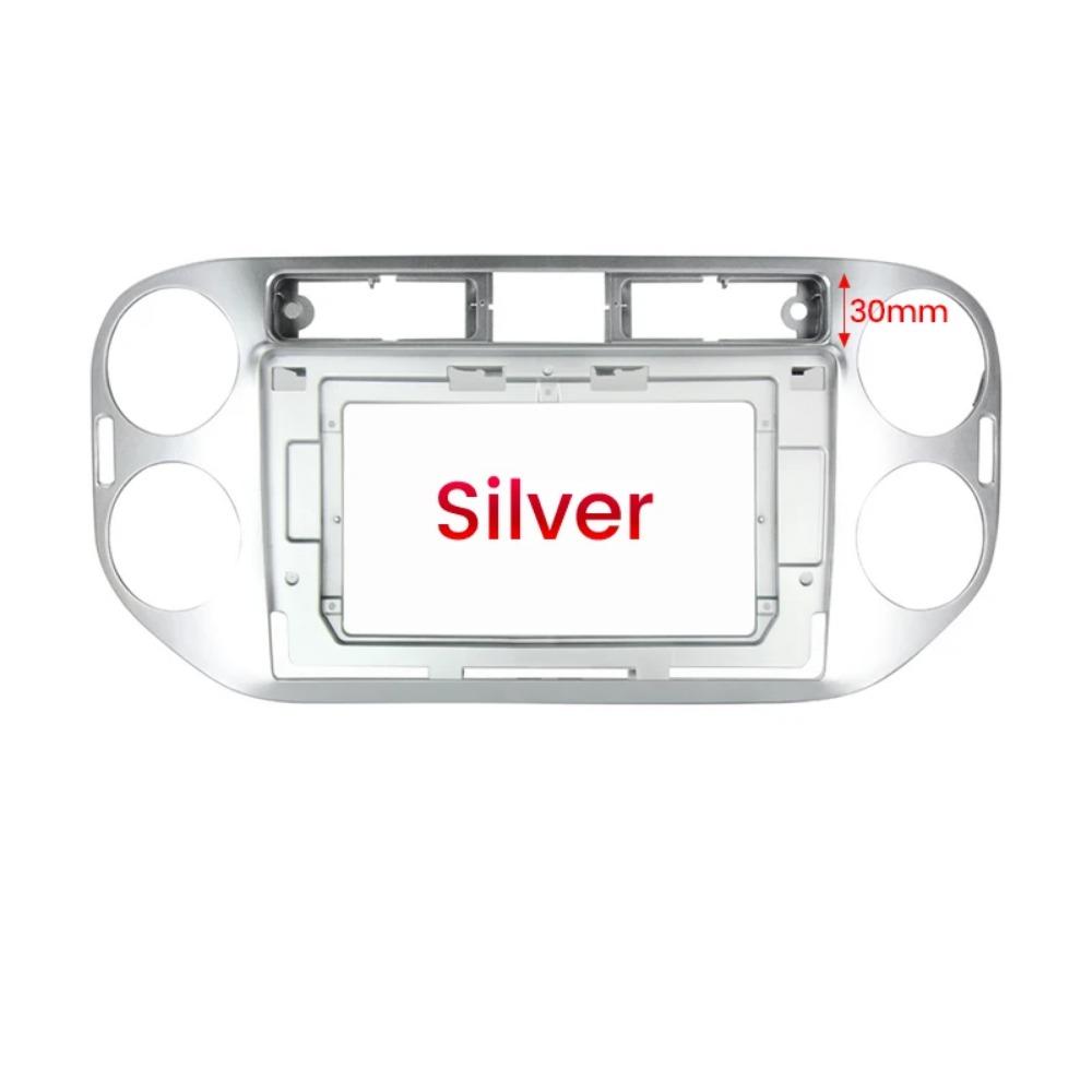 Car DVD Frame Audio Fitting Adaptor Dash Trim Facia Panel 9inch for VW Tiguan 2010-16 Radio Player 16pin Power Cable Canbus