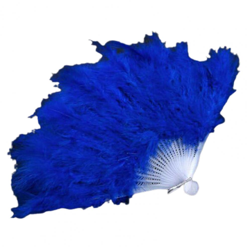 Hand Fan Artificial Feather Hand-craft Chinese Style Classical Performance Decoration Elegant Chinese Dance Party Folding Fan