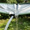 Bâche de Collecte d'Eau de Pluie, Pliable Portable avec Tuyau de 1m, Collecteur d'Eau de Pluie Extérieur pour Jardin Patio Camping-car, Économie (vert)