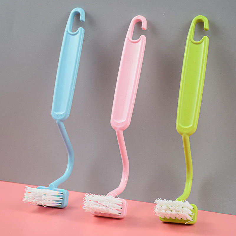 Clean Brush Bent Portable Toilet Brush Scrubber V-type Cleaner Bowl Handle Home Supplies Toilet Blind Spot Cleaning Brush