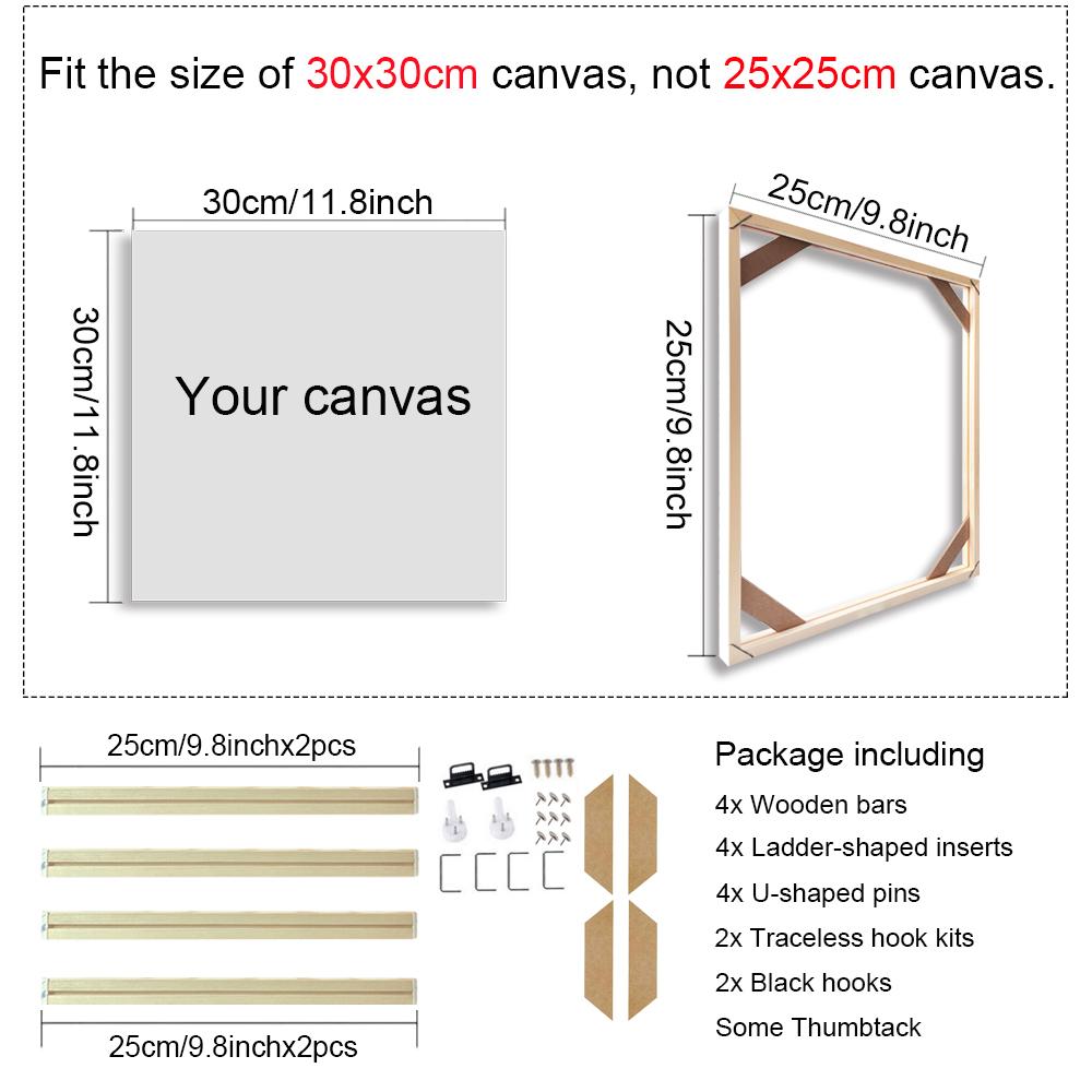 50x70 60x90 60x120cm Canvas Frame Wooden Frames Wooden Photo Oil Painting Canvas Diamond Painting Frames Canvas Wood Wall Frame