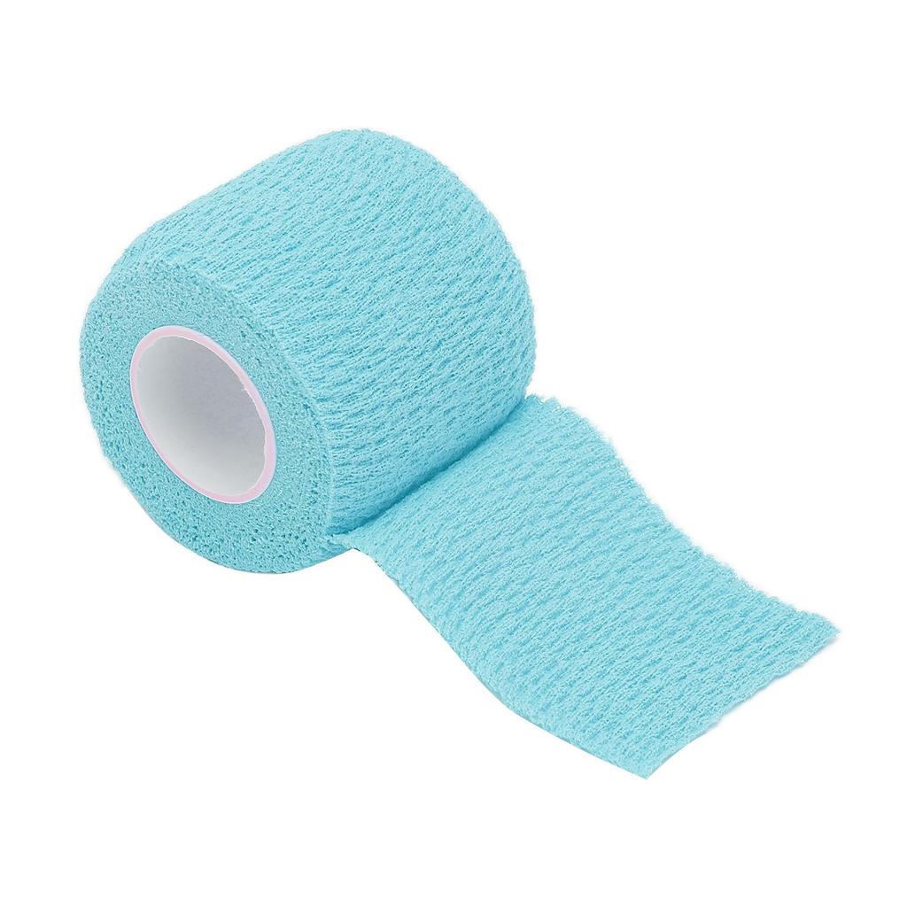 Samoprzylepny bandaż oddychający elastyczny bawełniany samoprzylepny bandaż w rolkach na nadgarstek kostkę niebieski