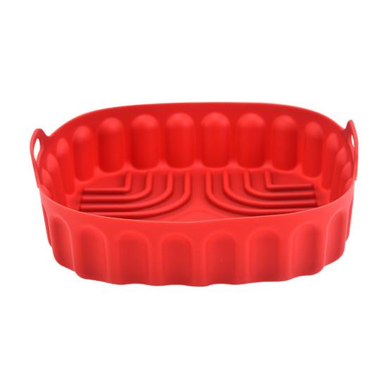 Square Silicone Air Fryer Liner with Handles Non-Stick Reusable Baking Mat for Oven & Microwave Dishwasher Safe Heat-Resistant Air Fryer
