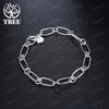 925 Sterling silver circle chain Bracelets for woman men classic Wedding party Christmas Gifts fashion fine Jewelry 20cm 8inch