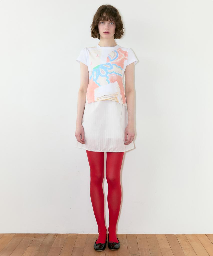 SINOON Big Pony Toy Puff T-Shirt (White)