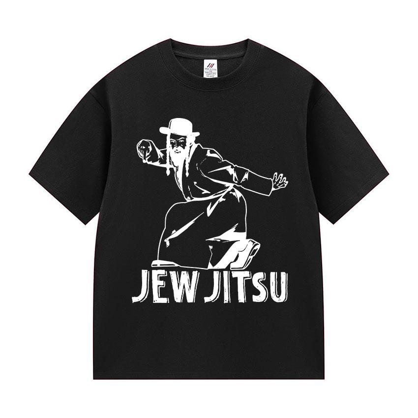 ZheXiong TEE Jew-Jitsu Joods Judo Karate Grappige Meme Print T-shirt Herenkleding Vintage Oversized T-shirts Mode Hoge Kwaliteit Katoenen T-shirts 4XL