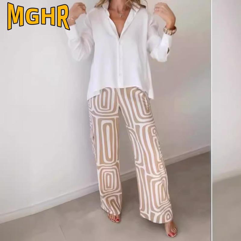 MGHR Women's Fashion Autumn Winter Long Sleeve POLO Neck Casual Blouses & Shirts