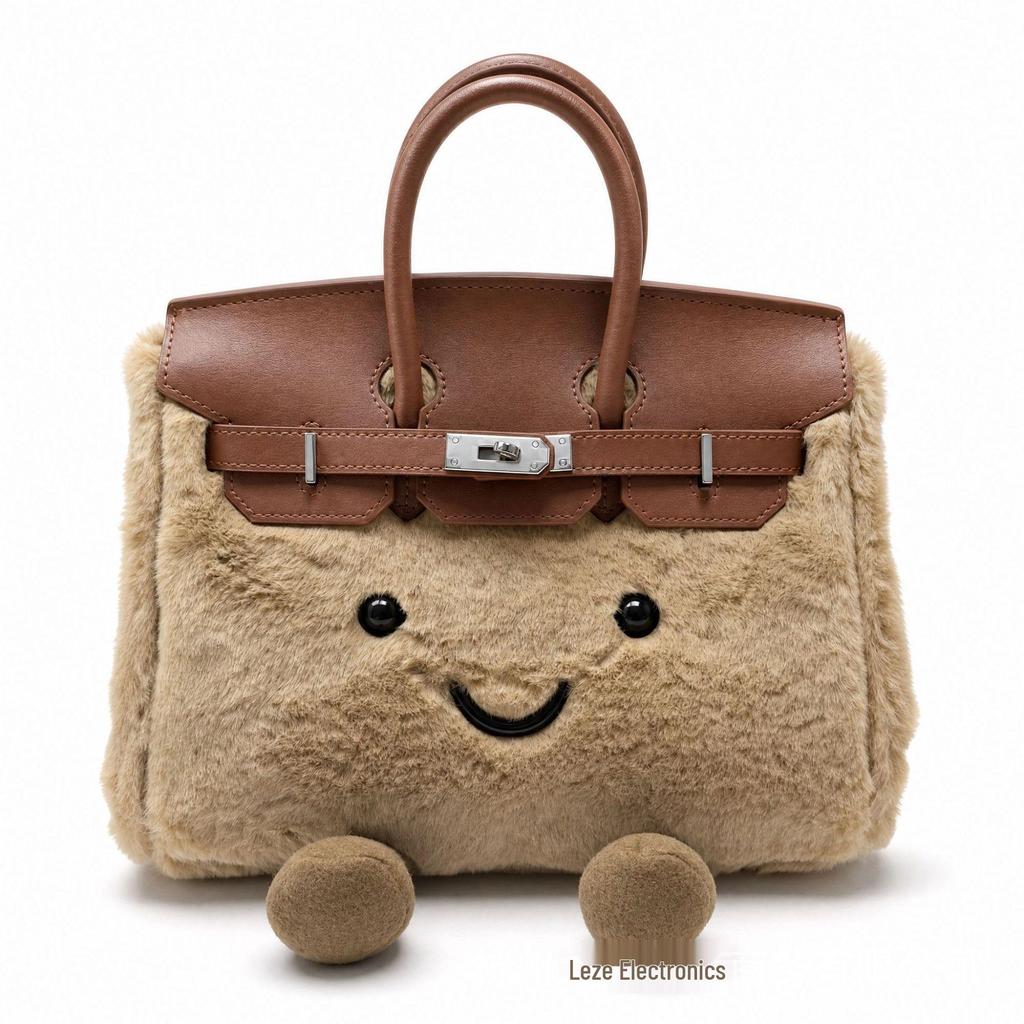 Jllycat Cute Fluffy Platinum Doll Crossbody Elf Handbag