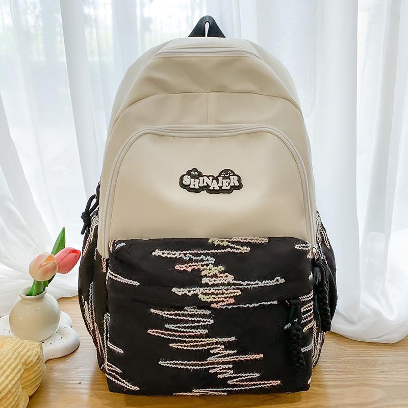 Schoolbag for Children Elementary School Students  Girls Striped Junior High School Students Small Backpack