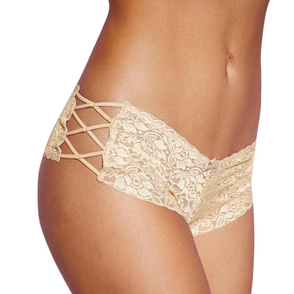 Plus Size Lingerie Sexy Erotic Panties Women Lace Hollow Out Briefs Underwear