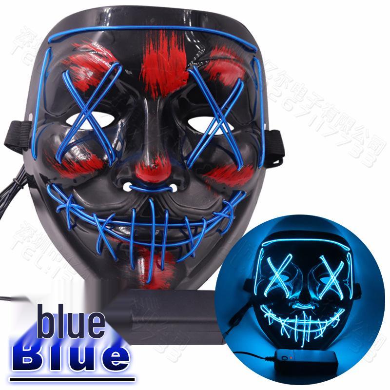 

Светодиодная маска на Хэллоуин с призрачным лицом и EL-проводом для костюмов на вечеринку