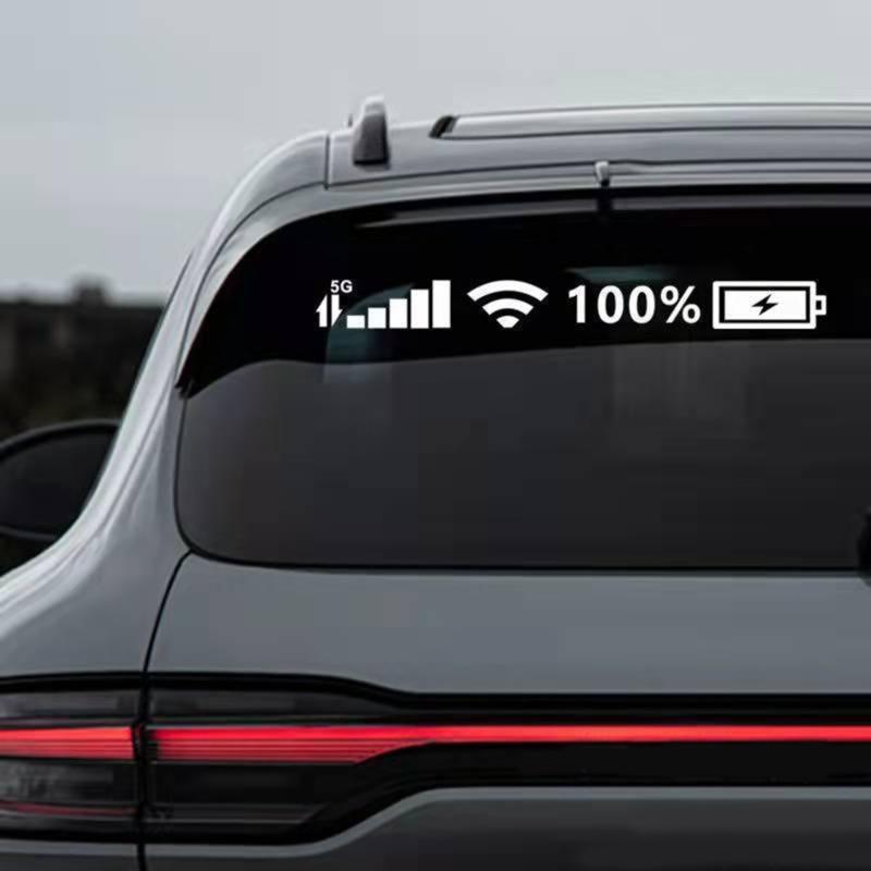 WiFi Signal Strength Car Sticker Universal Car Sticker Battery Indicator Decals Upgrades for  & Loving Drivers