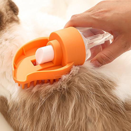 Hundebadbürste mit Seifenspender Rutschfester Griff Ultraweiche Silikonborsten