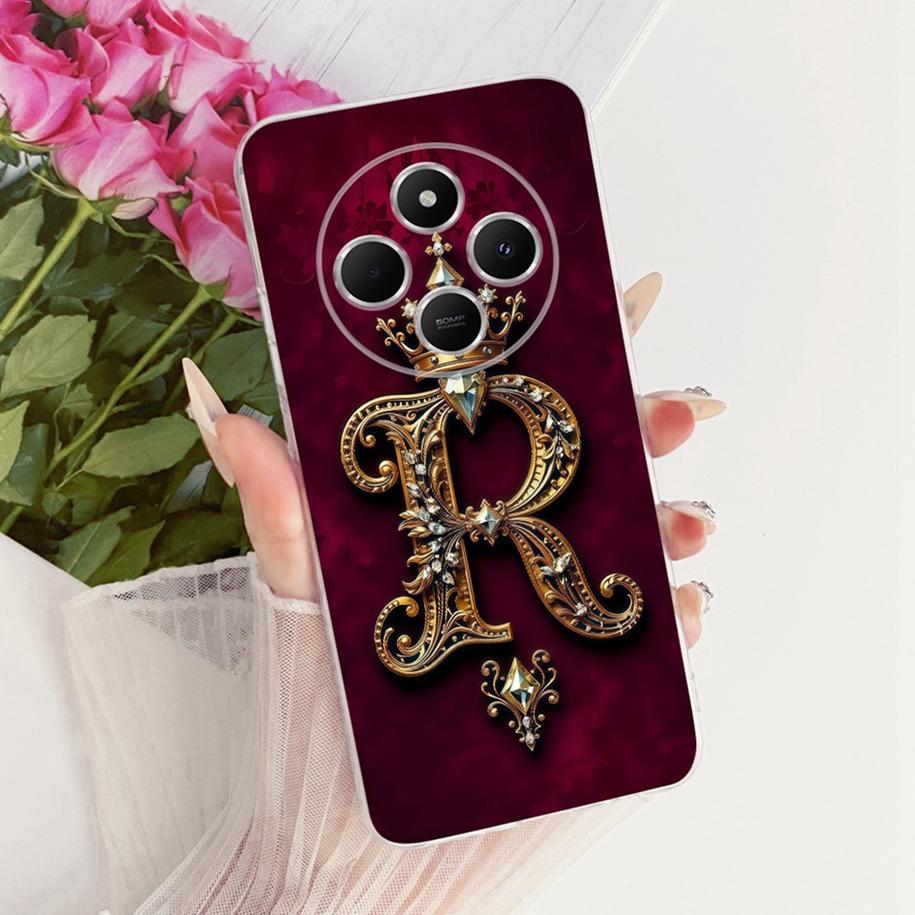 For Xiaomi Redmi 14C Case Luxury Letter Soft Slim Silicone Couple Phone Cover For Xiaomi Poco C75 Redmi A4 A3 Pro Redmi14C Funda