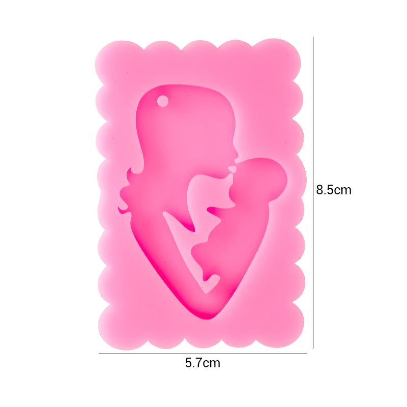 Heart Shape Keychain Casting Silicone Molds Dog Paw Print Resin Molds for Key Chain Pendant Making Epoxy Resin Craft Jewelry DIY