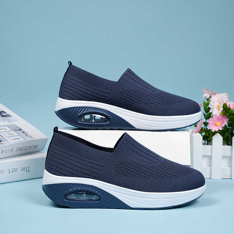Heel Block Slipon Casual Tennis Female Shoes Ladies Sneakers Woman Shoes Sports Shoos Shows 2025outdoor Due To Exerciser