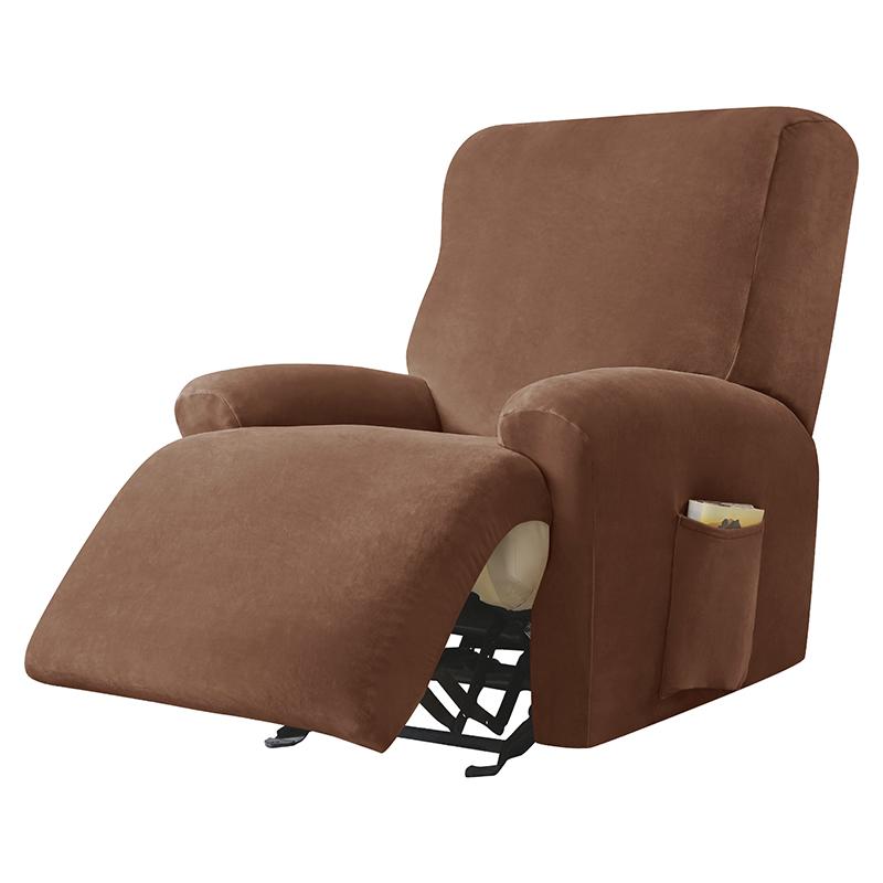 Velvet Stretch Sofa Cover Elastic Recliner Non-slip Furniture Chair Cover Protector Recliner Armchair Cover Home Decor