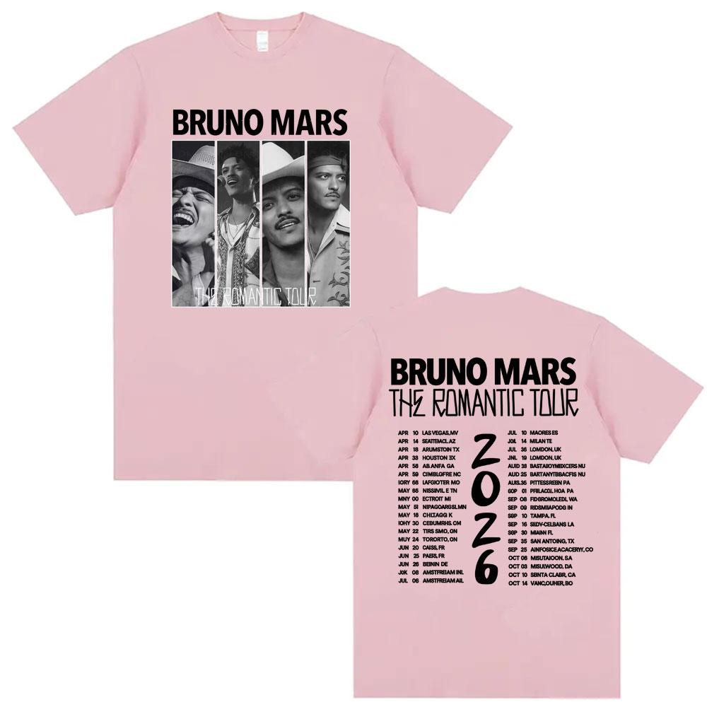 Bruno Mars The RoUnisextic Tour 2026 Print T Shirts Unisexs Clothing Harajuku Gothic T Shirt Fashion Summer ONeck Oversized Tshirts