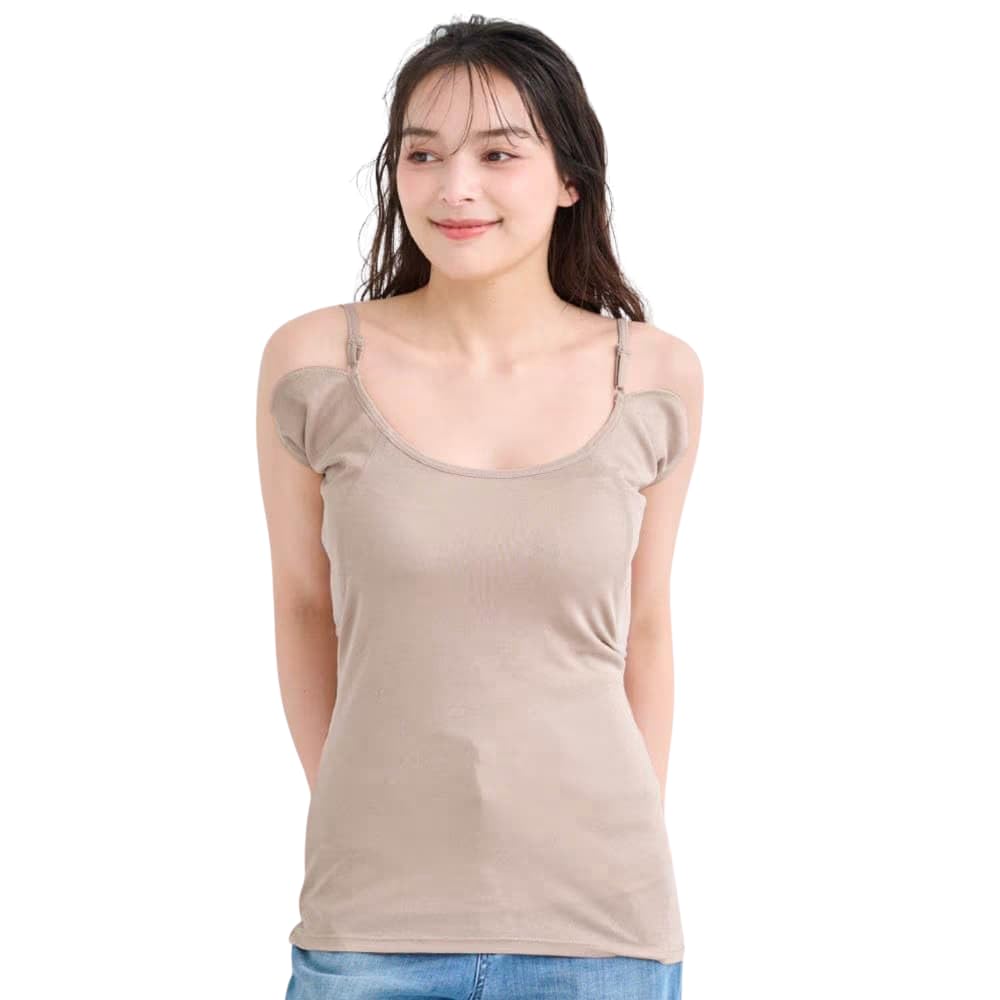 

Belle Maison Хлопковое нижнее белье Saralyst 2025 Размер M Женская влагоотводящая майка-борцовка, Смесовая, Охлаждающая на ощупь майка/топ, Модель, Бежевый, бежевый