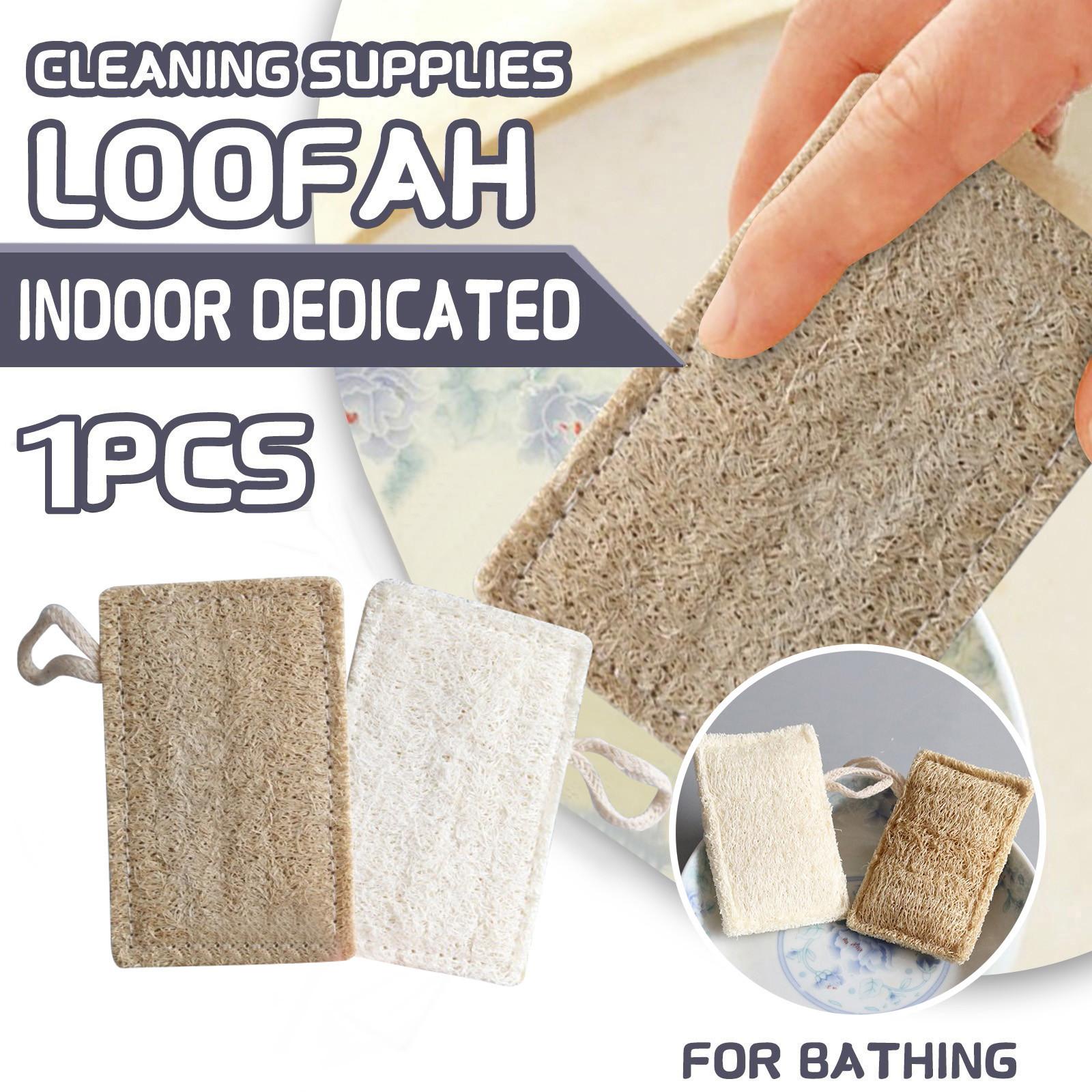 Губка из люфы Большая отшелушивающая губка для душа Премиум Натуральная экологически — фото 11