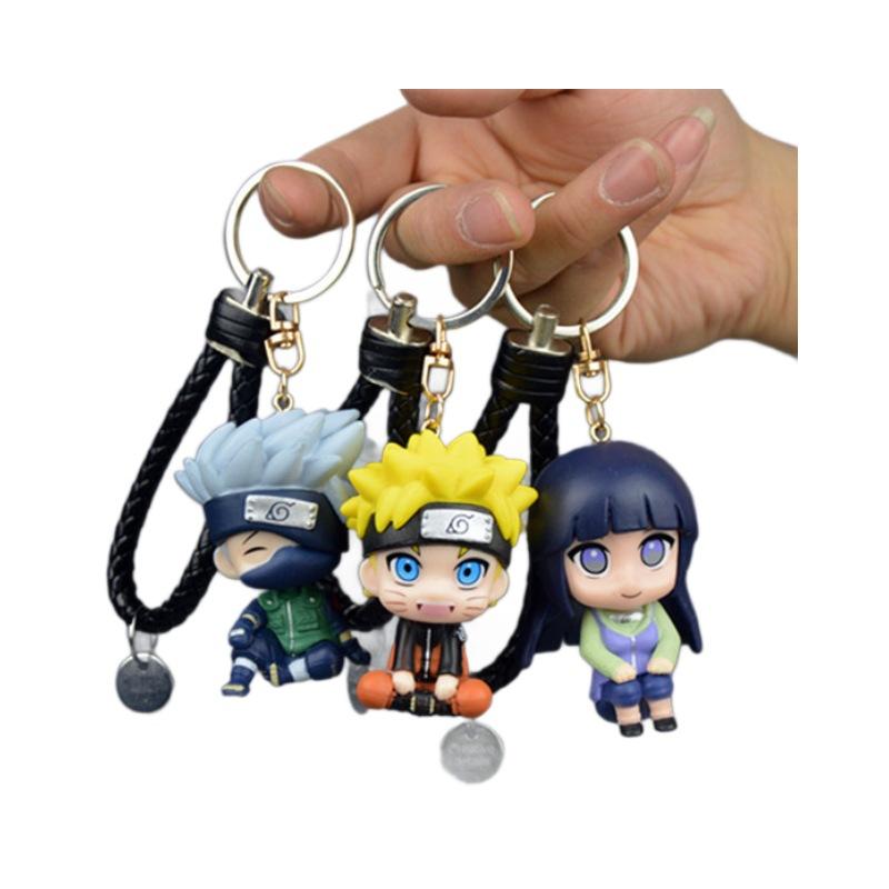 Anime Naruto Figure Kakashi Gaara Sasuke Keychain Adorable Car Keychains For Pendant Keys Holder Accessories Backpack Charm Gift