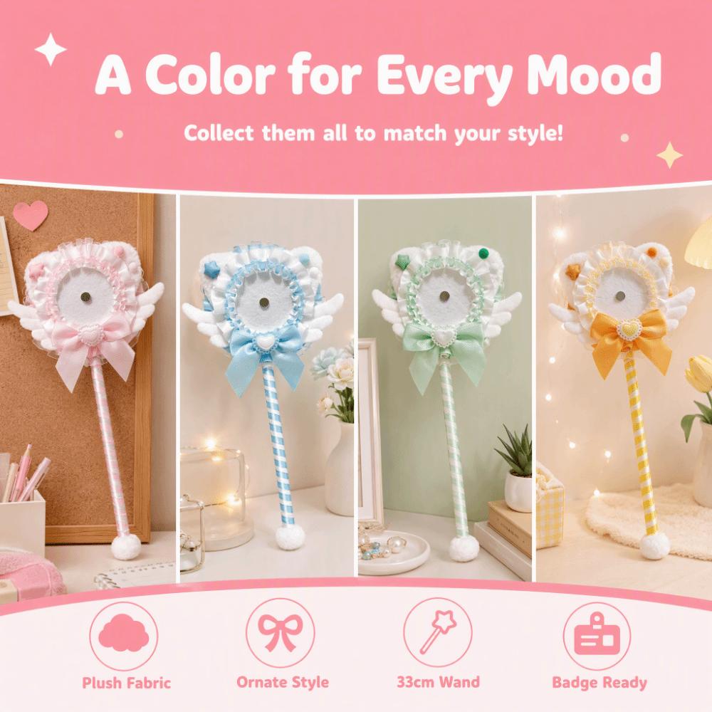 Love Heart Magnetic Anime Badge Holder Cat Ears Badge Display Stick  Ita Bag Accessories