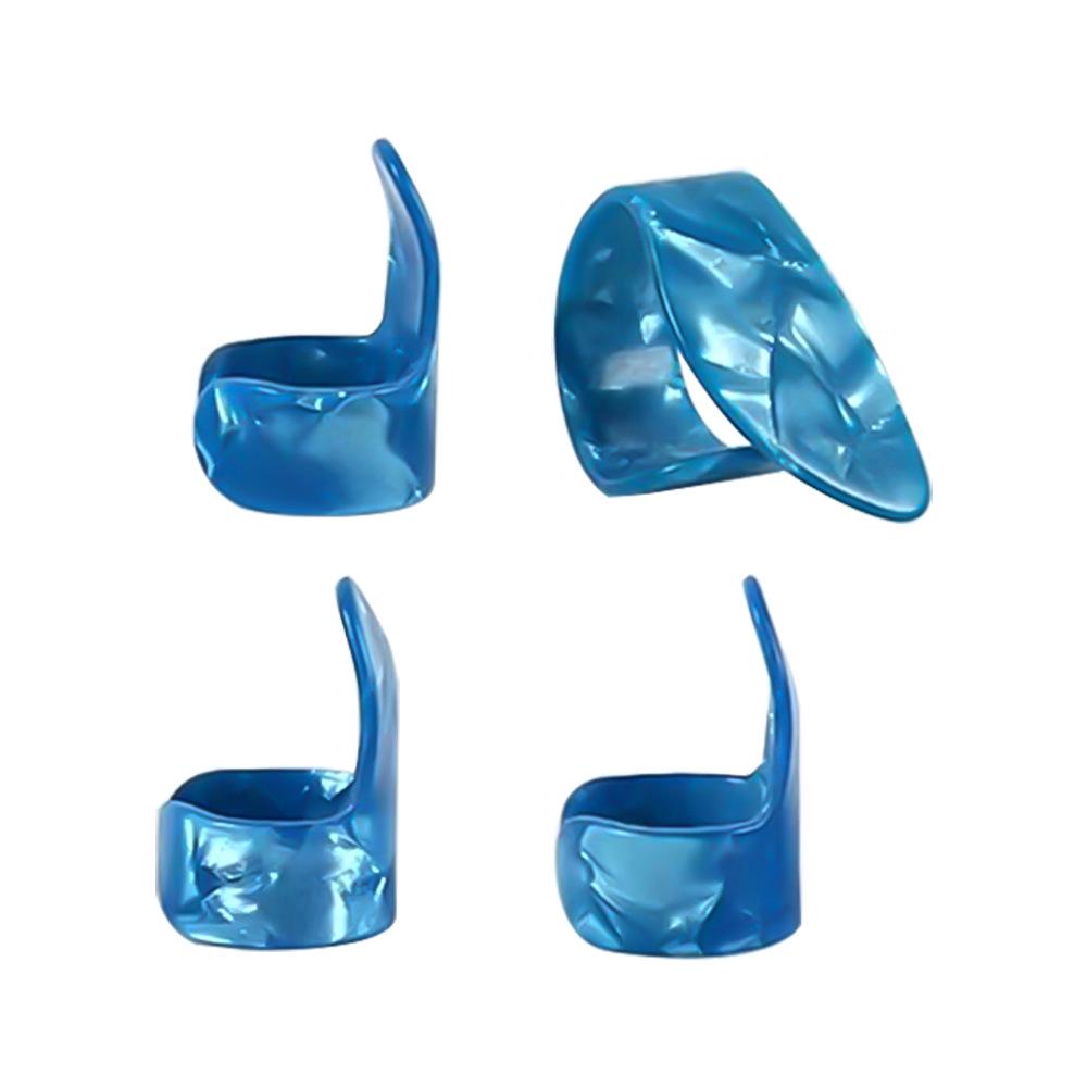 Ditali e Plettri per Dita in Celluloide Colorata per Chitarra/Basso - Mano Destra, Accessori per Strumenti Musicali Anti-Dolore