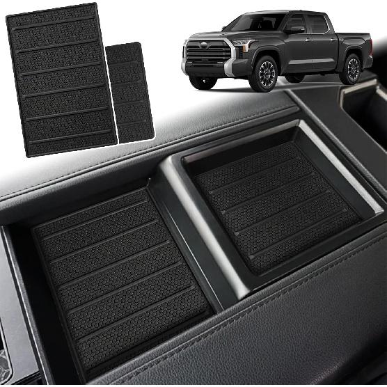 Center Console Tray Liner for Toyota Tundra Accessories -2025 2026 for Sequoia -2025 2026 Console Organizer Liner Anti-Slip Silicone (1 Piece)